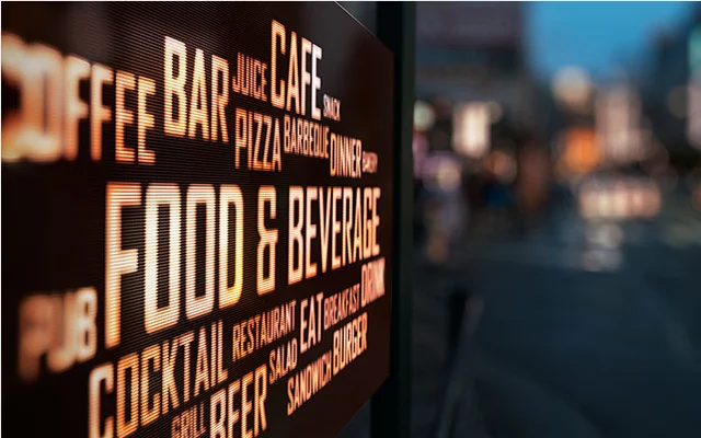 Sign for bars